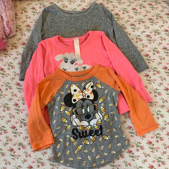Cherokee / Cat & Jack / Disney Other - 3 Size 12 Month Long Sleeve Tops
